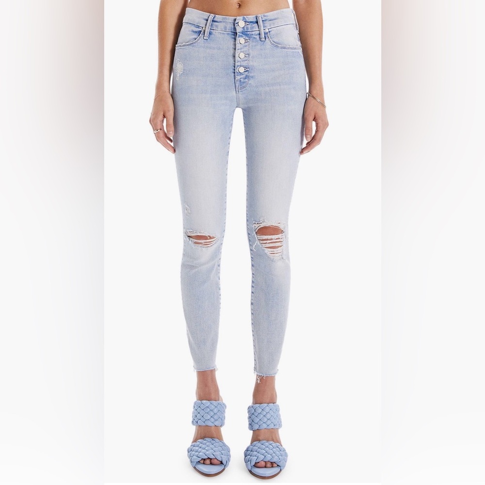 MOTHER The Pixie Fray Ankle Skinny Jean